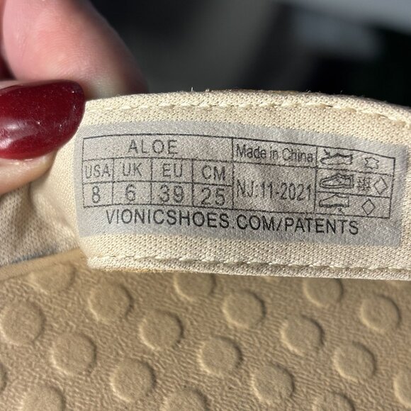 Vionic Aloe Womens Orthotic Sandals Size 8 Metallic Gold Open Toe Slip-On - Picture 5 of 6